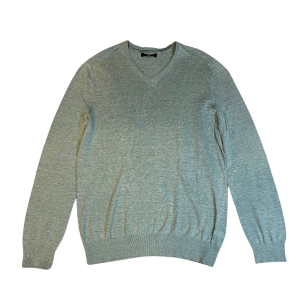 Banana Republic Silk Linen Blend V-Neck Sweater Seafoam Green Size Medium